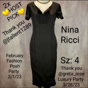 💜Nina Ricci "Little Black Dress" w/ Amazing Fit & Beautful Bodice